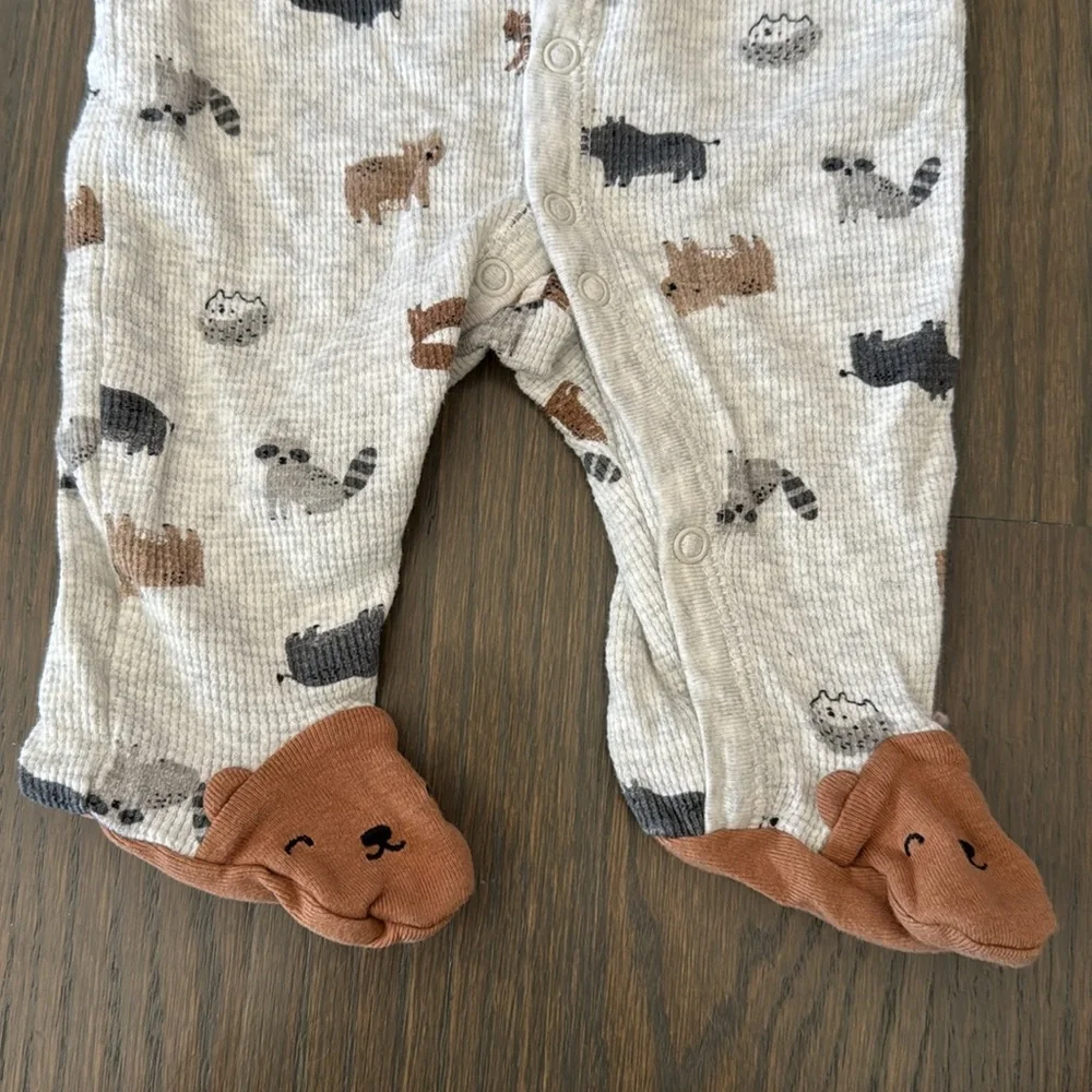 Carter’s 2-Piece Animal Snap-Up Sleep & Play Pajamas & Cap Set - 3M